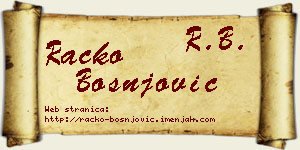 Racko Bošnjović vizit kartica